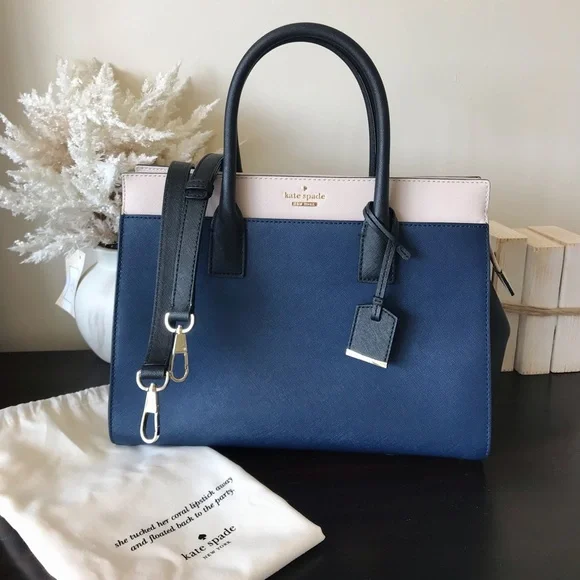 Kate Spade Cameron Street Candace Leather Satchel Purse, Twilight